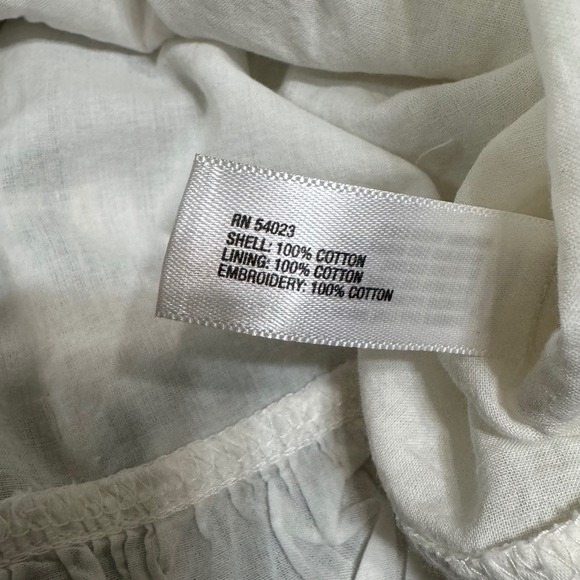 Gap Kids Girls White Striped Dress Green Embroidered Hem Sleeveless Size S - Picture 6 of 6